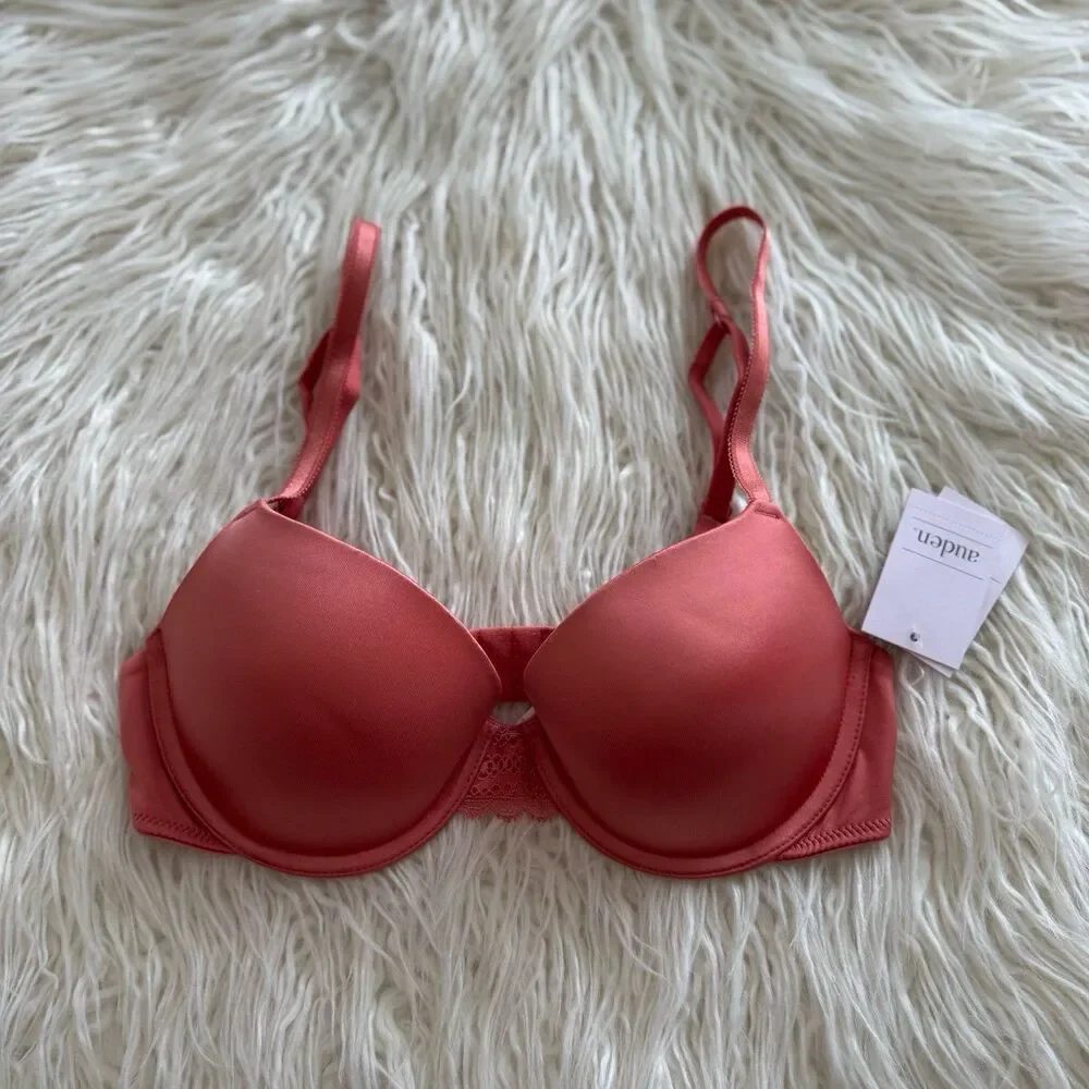 Auden Daydream Demi Coverage Light Lift T-shirt Bra Faded Rose Size 32C